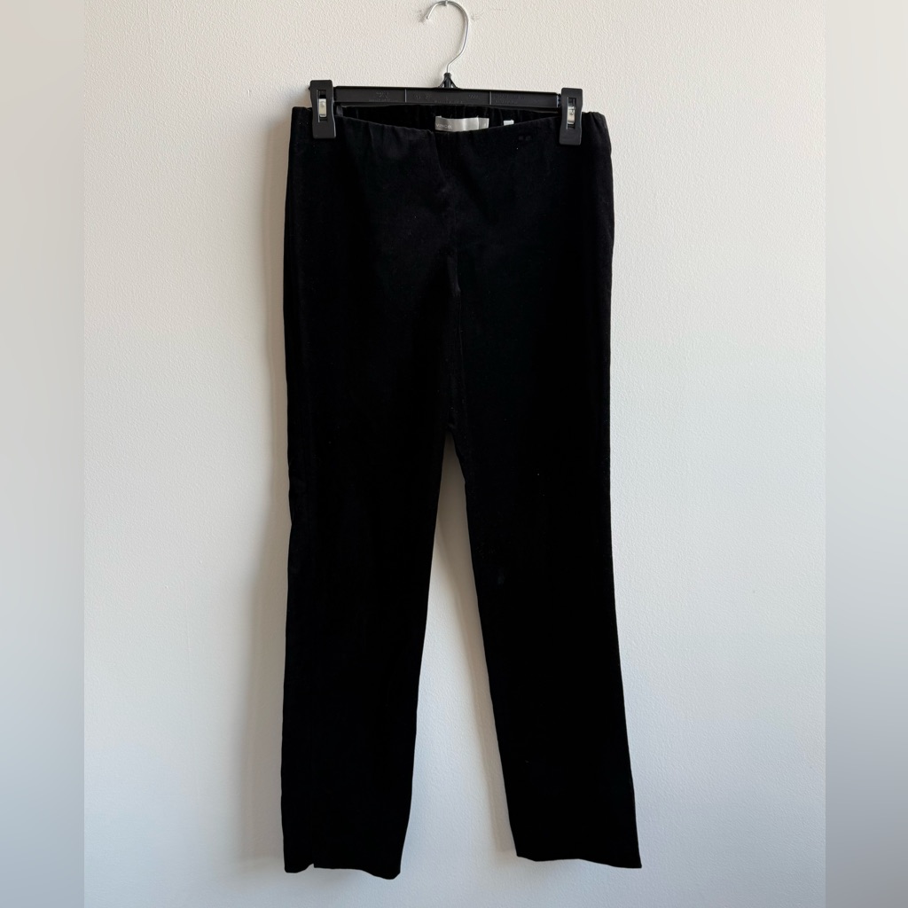 Vince Velvet Pull-On Black Pants